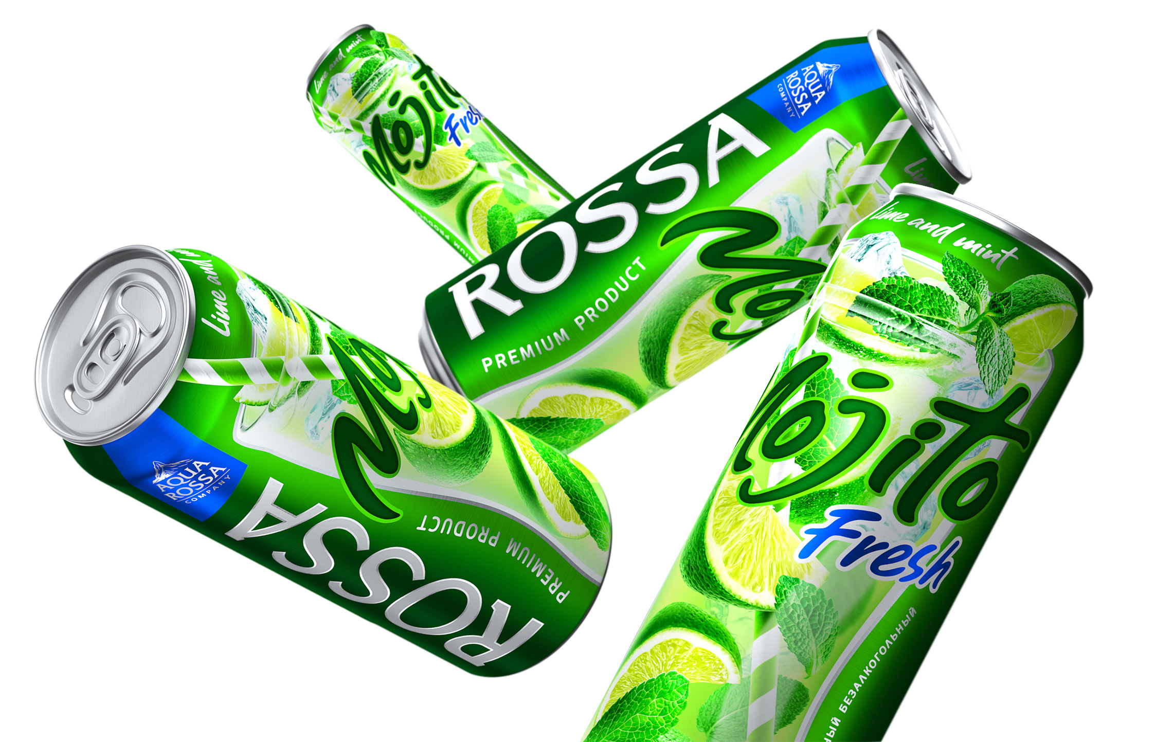 Напиток ROSSA MOJITO FRESH LIME/MINT 0,45 л. Ж/БАН